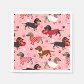 Valentijn Dachshund Napkins Servet (Voorkant)