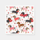 Valentijn Dachshund Napkins Servet (Voorkant)