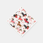 Valentijn Dachshund Napkins Servet (Hoek)