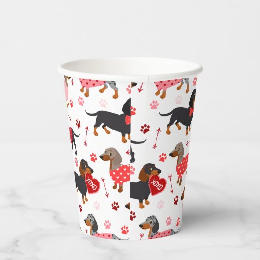 Valentijn Dachshund Papieren Bekers (Rechts)