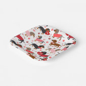 Valentijn Dachshund Papieren Bordje (Gebogen)