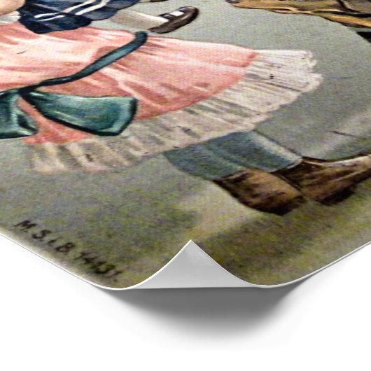 Valentijn Dachshund Poster (Hoek)