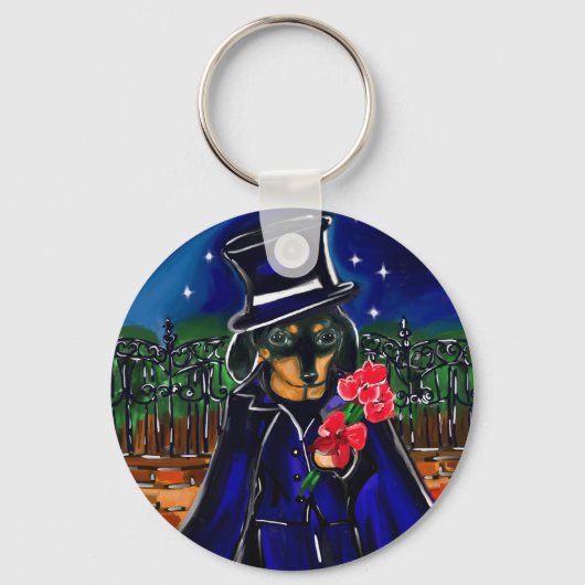 VALENTIJN DACHSHUND SLEUTELHANGER (Voorkant)
