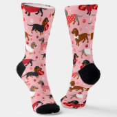 Valentijn Dachshund Socks Sokken (Gebogen)