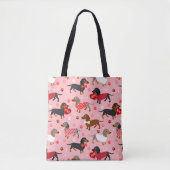 Valentijn Dachshund Tote Bag (Voorkant)