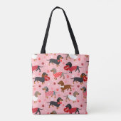 Valentijn Dachshund Tote Bag (Achterkant)