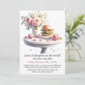 Valentijn Dag BBQ Uitnodiging (Staand voorkant)