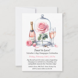  Valentijn Dag Champagne Kaart
