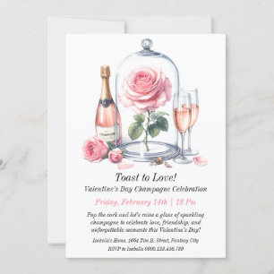  Valentijn Dag Champagne Kaart