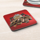Valentijn-dag-chocolade-chipmunk Onderzetter (Linkerzijde)