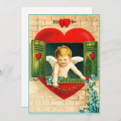 Valentijn Dag Engel vol liefde Feestdagenkaart (Voorkant / Achterkant)