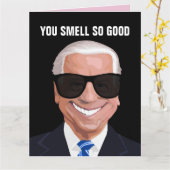 VALENTIJN DAG FUNNY JOE BIDEN GROETEN GROOTTE KAAR KAART (Gele Bloem)