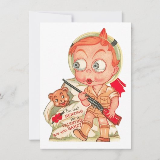  Valentijn-dag-jongen jagen Feestdagenkaart (Voorkant)