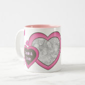 Valentijn Dag Kat Aangepaste foto- en tekstMok Tweekleurige Koffiemok (Voorkant links)