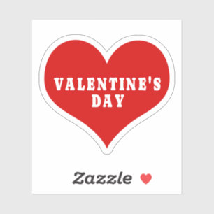 VALENTIJN DAG Rood Hart Vinyl Sticker