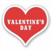 VALENTIJN DAG Rood Hart Vinyl Sticker (Voorkant)