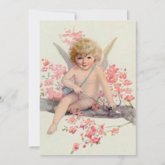  Valentijn-dagengel in de boom Feestdagenkaart (Voorkant)