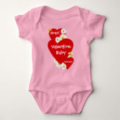 Valentijn Daisy Hugs Baby Creeper Shirt (Voorkant)
