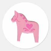 Valentijn Dala Horse Sticker (Voorkant)