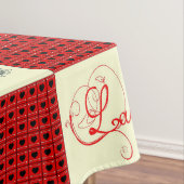 Valentijn dambord tafelkleed (Voorbeeld)