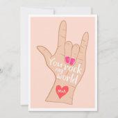 Valentijn dat je mijn wereld een leuke illustratie kaart (Voorkant)