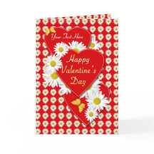 Valentijn Day Daisies and Hearts Card