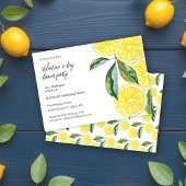 Valentijn Day Dinner Lemon Party Waterverf Feestdagenkaart