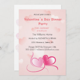 Valentijn Day Dinner Party Holiday Kaart