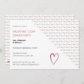 Valentijn Day Dinner Party Modern Script Feestdagenkaart (Voorkant / Achterkant)