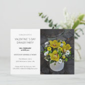 Valentijn Day Dinner Party Modern Script Photo Feestdagenkaart (Staand voorkant)