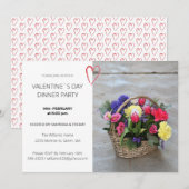 Valentijn Day Dinner Party Modern Script Photo Feestdagenkaart (Voorkant / Achterkant)