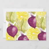 Valentijn Day Dinner Party Waterverf Bettroot Feestdagenkaart (Achterkant)