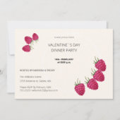 Valentijn Day Dinner Party Waterverf Raspberry Feestdagenkaart (Voorkant)