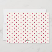 Valentijn Day Dinner Party Waterverf Raspberry Feestdagenkaart (Achterkant)