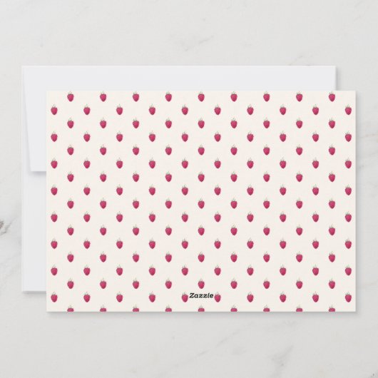 Valentijn Day Dinner Party Waterverf Raspberry Feestdagenkaart (Achterkant)