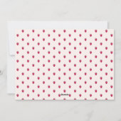 Valentijn Day Dinner Party Waterverf Raspberry Feestdagenkaart (Achterkant)