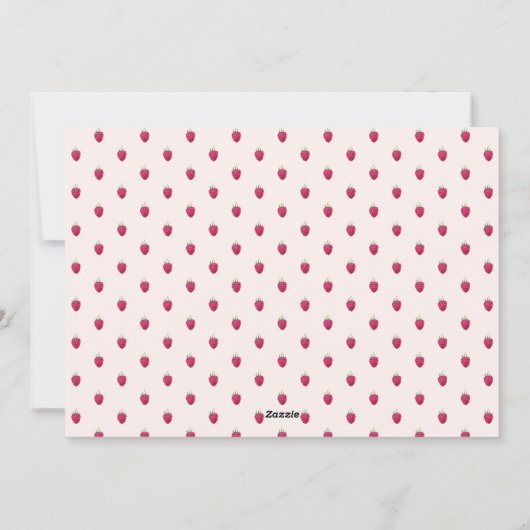 Valentijn Day Dinner Party Waterverf Raspberry Feestdagenkaart (Achterkant)