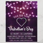 Valentijn Day Heart Lantern Bar Event Flyer (Voorkant)