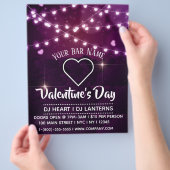 Valentijn Day Heart Lantern Bar Event Flyer (Hand)