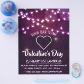 Valentijn Day Heart Lantern Bar Event Flyer (Enkel)