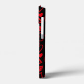 Valentijn Day phone case Fun hearts monogram (Achterkant / Links)