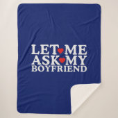 Valentijn DayLaat me mijn vriend vragen Sherpa Deken (Voorkant)