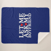 Valentijn DayLaat me mijn vriend vragen Sherpa Deken (Voorkant (horizontaal))