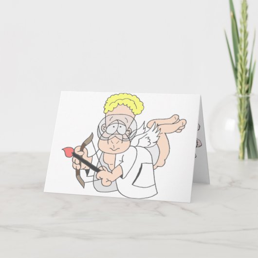 [Valentijn] de Cupido van de Wetenschapper Feestdagen Kaart (Voorkant)