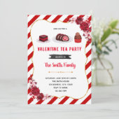 Valentijn dessert thema Uitnodiging (Staand voorkant)