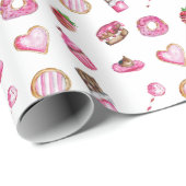 Valentijn Desserts Little Lieverd Birthday Cute Cadeaupapier (Rol Hoek)