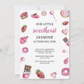 Valentijn Desserts Little Lieverd Birthday Cute Kaart (Voorkant)