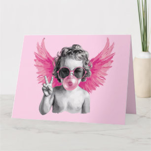 Valentijn die bubbels blaast Cupido Valentijnsdag Kaart