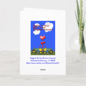 Valentijn die de Kaart van Tractoren kussen (Achterkant)