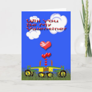 Valentijn die de Kaart van Tractoren kussen